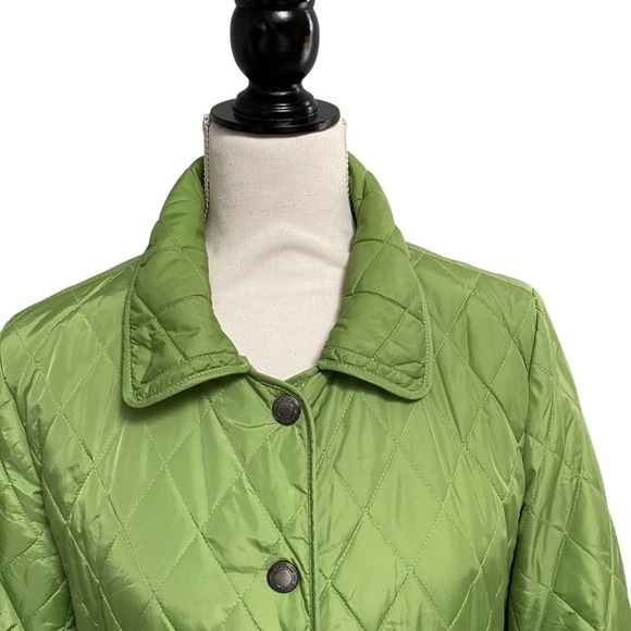Coach Green Quilted Jacket Lightweight Diamond Stitch Outerwear Size Small - Picture 2 of 15